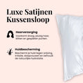 Satijnen kussensloop voorkomt haarbreuk en hydrateert je haar tijdens het slapen