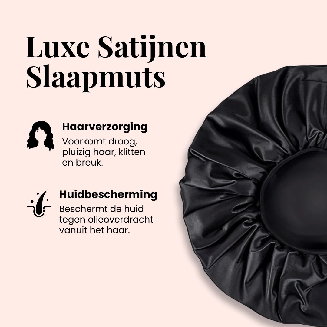Beyeza luxe slaapmuts satijn ideaal voor krullend, stijl en afro haar
