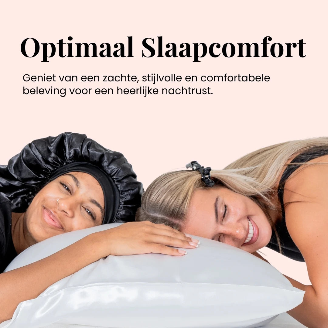 Beyeza luxe kussensloop van satijn voorkomt gespleten haarpunten en droog haar