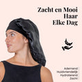 Luxe slaapmuts satijn set van twee ideaal voor dagelijks gebruik