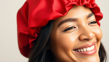 Hoe doe je haar in een satijnen slaapmutsje?