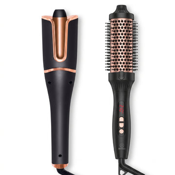 Automatic Curling Iron & Thermal Brush Bundle