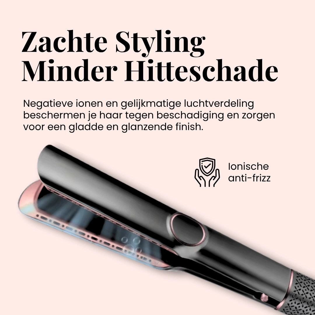 Beyeza Airstraight met ionentechnologie voor gezond, glanzend en steil haar.