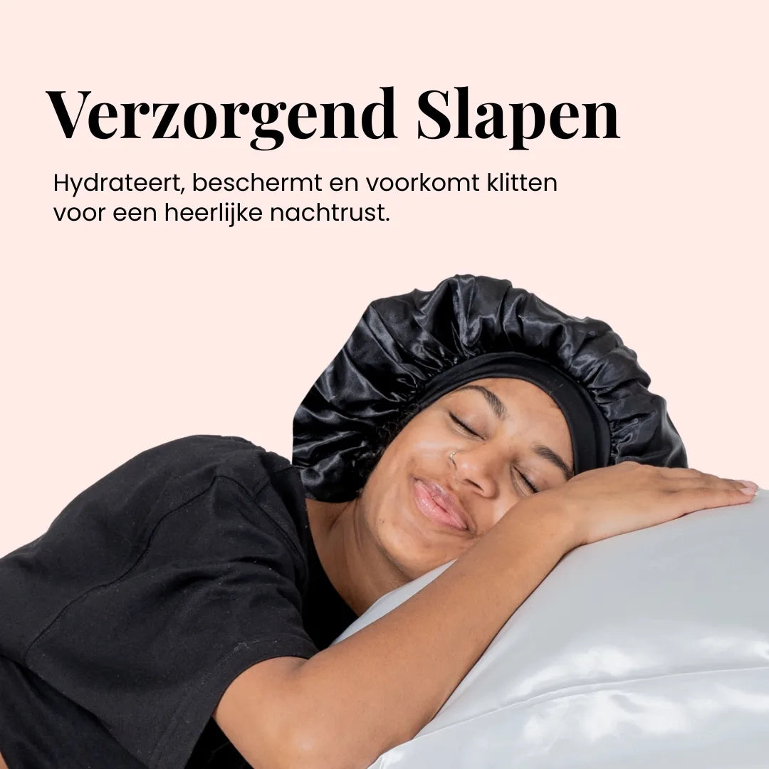 Beyeza satijnen slaapmuts dames met comfortabele elastische band