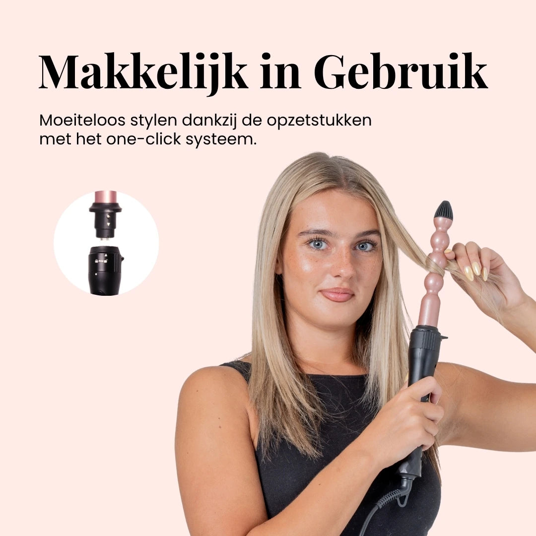 Beyeza keramische krultang set voor moeiteloos gladde en zachte krullen