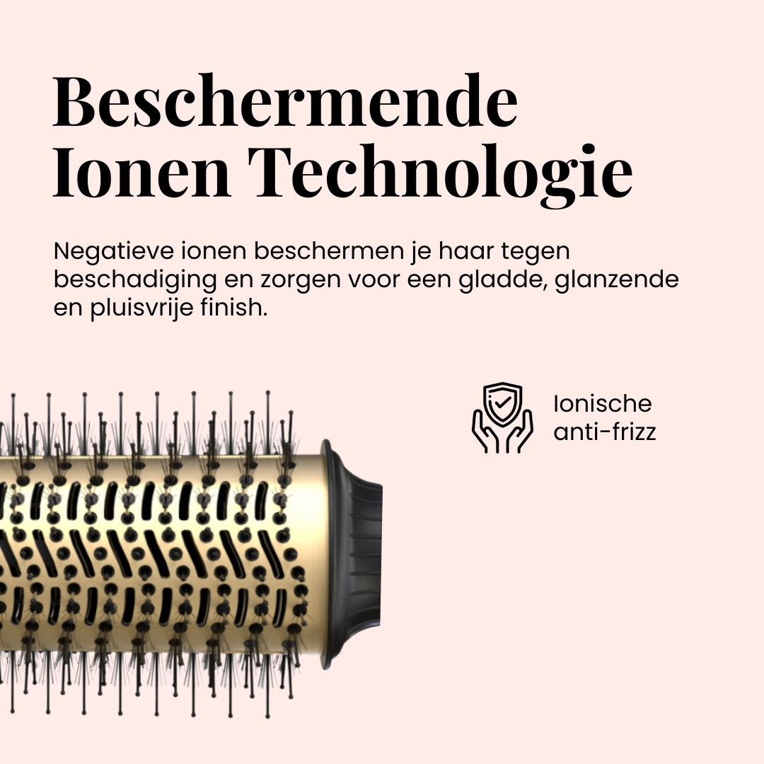 Beyeza keramische föhnborstel met ionische technologie tegen statisch haar.