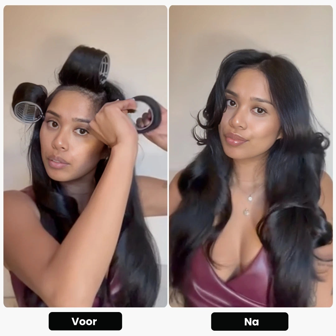 Beyeza haarrollers set met haarnet voor prachtige volumineuze krullen.