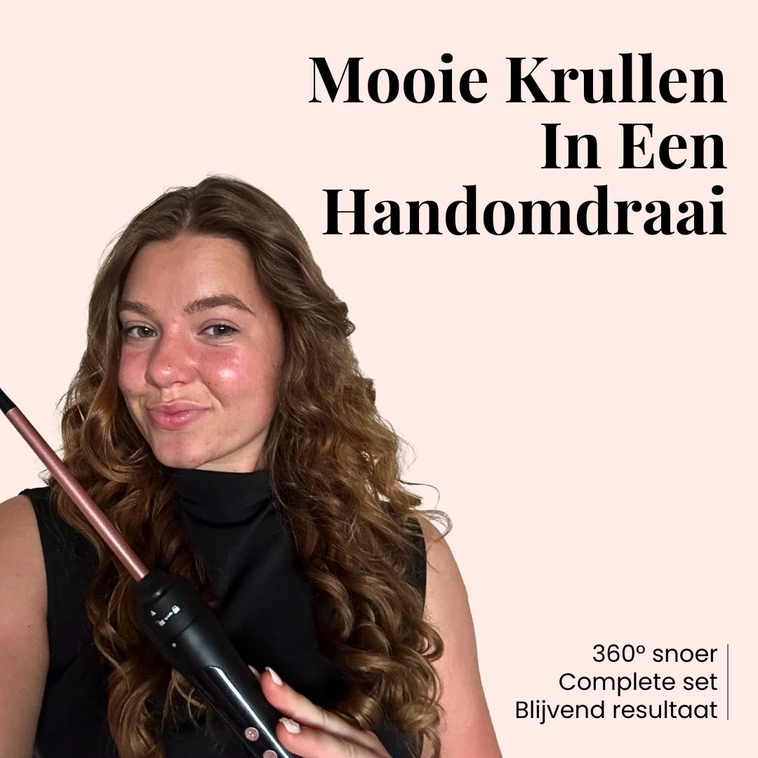 Professionele haarstyling tool met opzetstukken voor strakke en losse krullen.