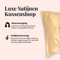 Zachte satijnen pillowcase voorkomt haarbreuk en zorgt voor een frisse look