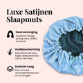 Beyeza satijnen slaapmuts met elastische band voor comfortabele pasvorm.