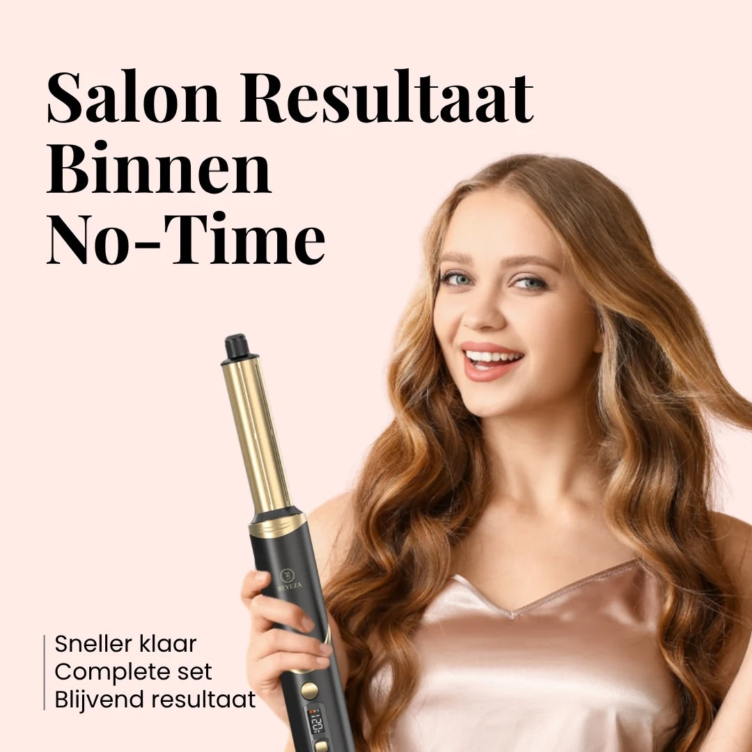 Multistyler met verschillende opzetstukken voor drogen, stylen en volume creëren.