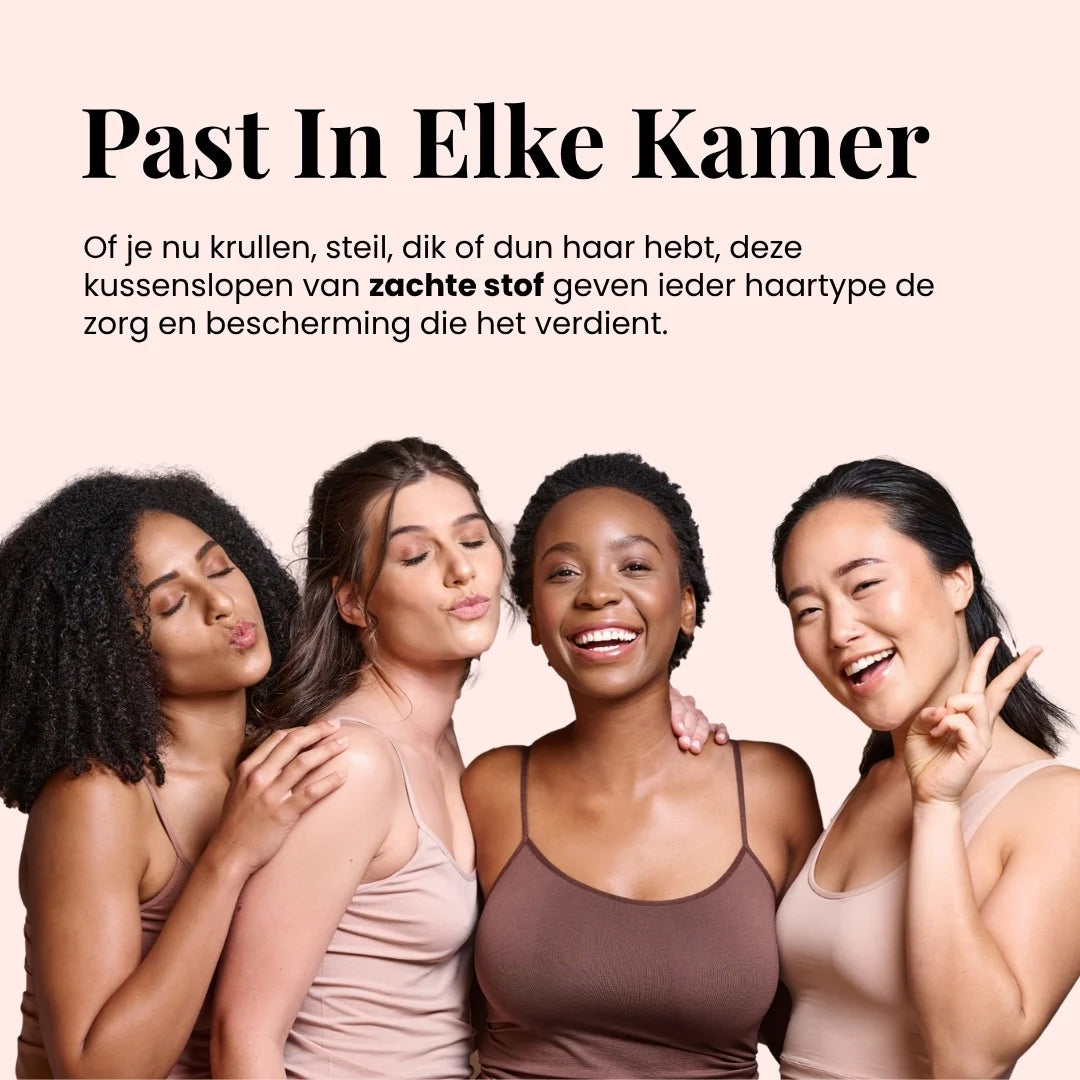 Beyeza satijnen kussensloop helpt tegen droog haar en huidirritatie