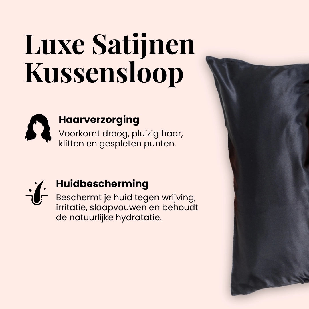 Beyeza luxe kussenslopen van satijn voor glanzend en sterk haar