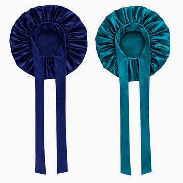 Bonnet met Striksluiting - Marineblauw & Groen
