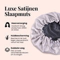 Beyeza luxe satijnen bonnet beschermt haar tegen gespleten punten.