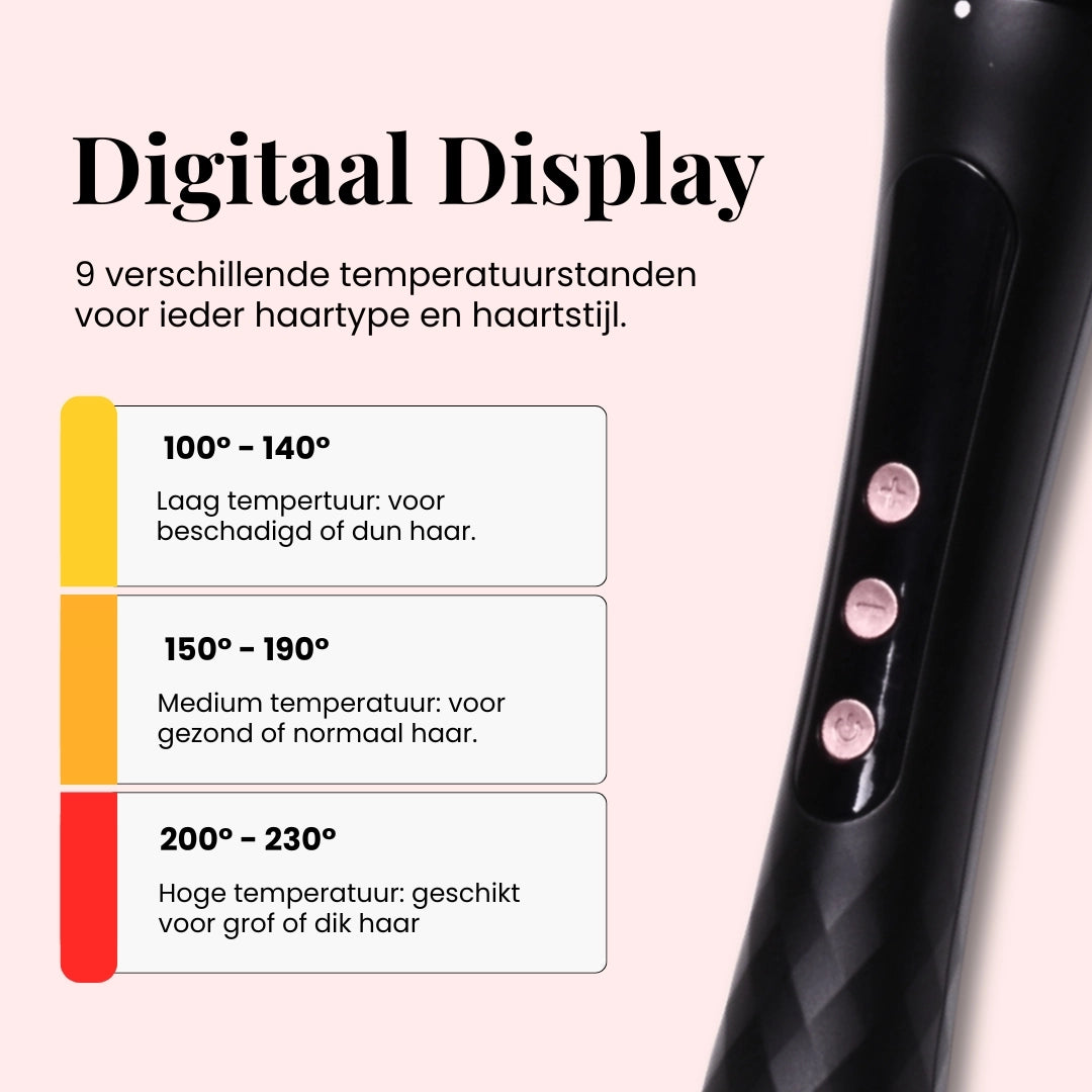Krultang set met zes verwisselbare opzetstukken voor elke haarstijl.