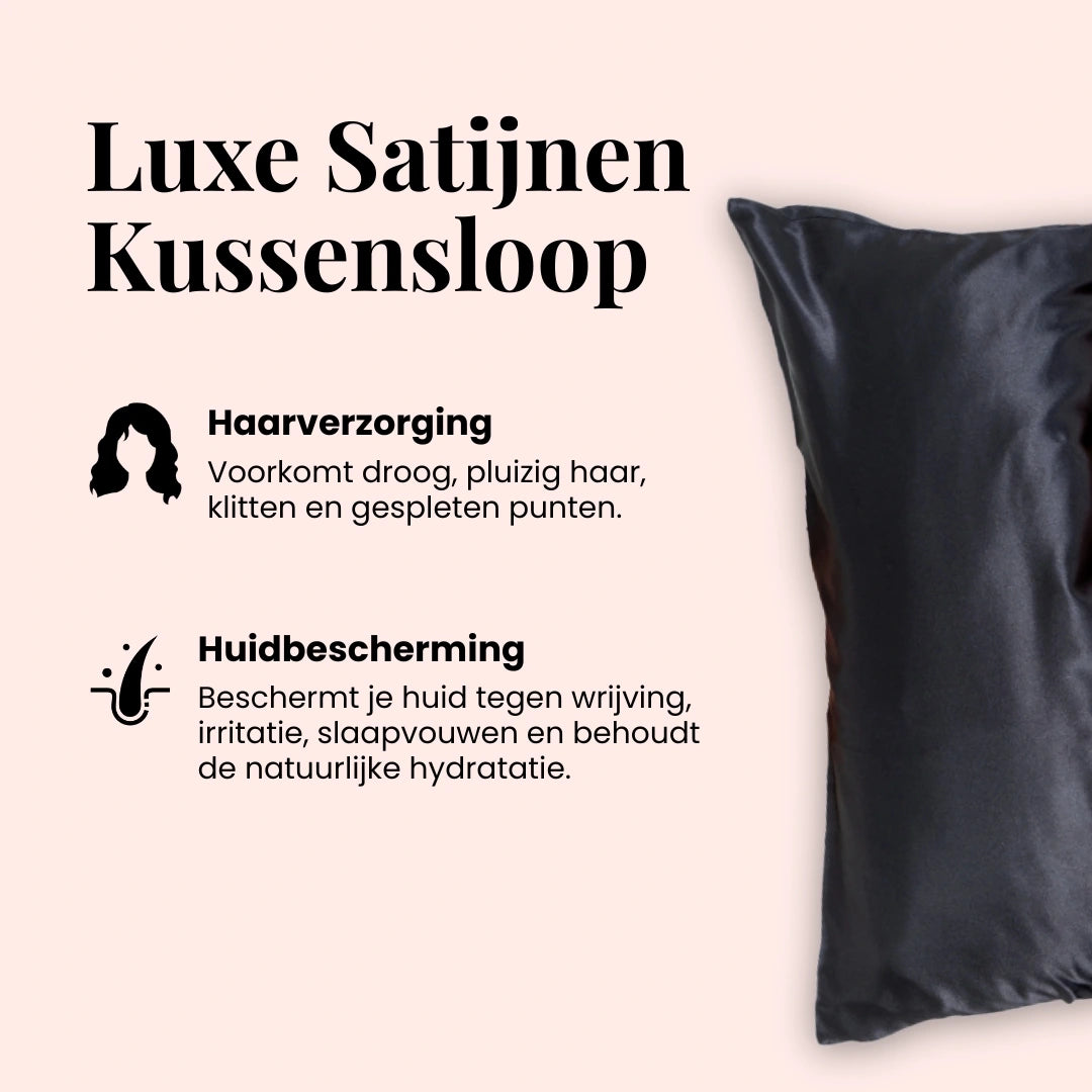 Beyeza luxe kussenslopen van satijn voor glanzend en gezond haar