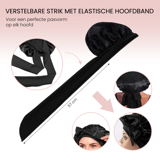 Bonnet met Striksluiting - Zwart