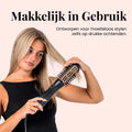 Beyeza haarstyling borstel droogt en styled haar in één beweging.