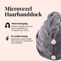 Haarhanddoek van microvezel beschermt tegen droog en pluizig haar