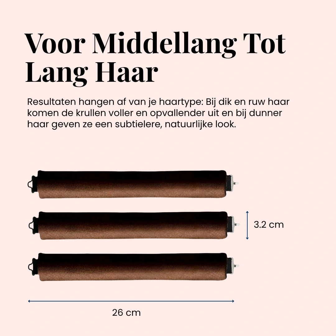 Haarrollers zonder hitte voor gezonde glanzende en veerkrachtige krullen