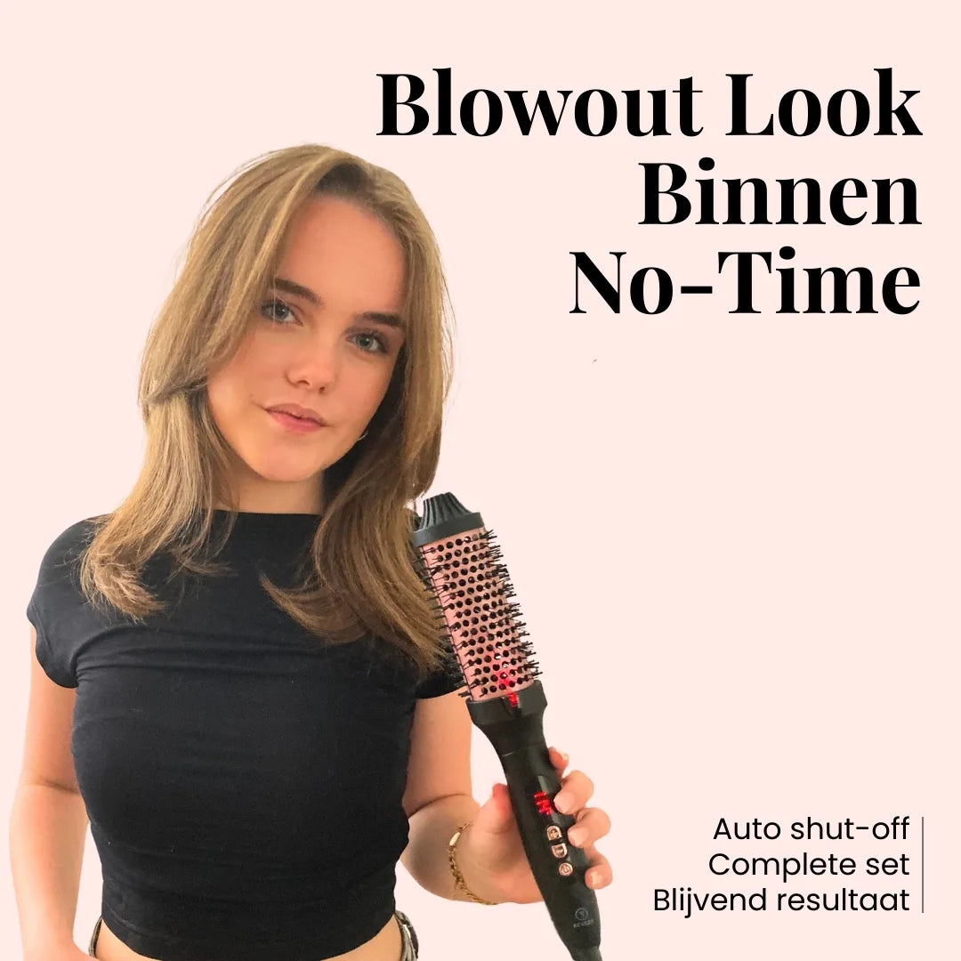 Professionele thermal brush met ionentechnologie tegen pluizig haar