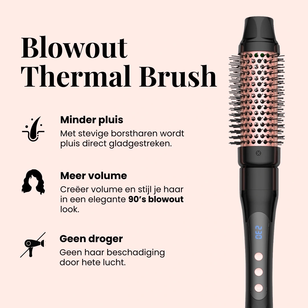 Warmteborstel voor glanzend, volumineus haar zonder gebruik van föhn.