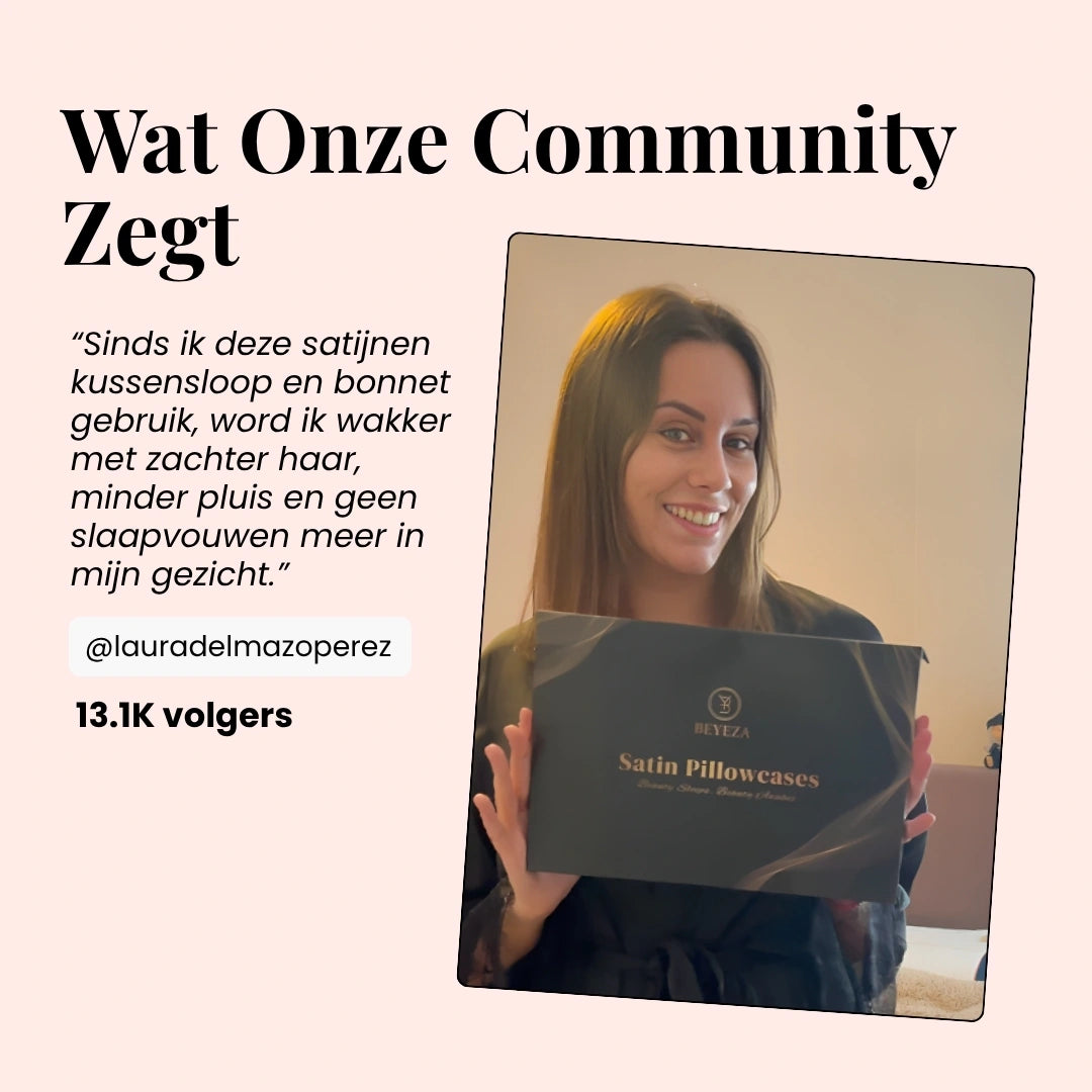 Luxe satijnen kussensloop voorkomt wrijving en houdt je haar gla