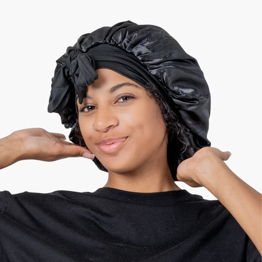 Beyeza luxe slaapmuts van satijn voor gezond en glanzend haar