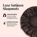 Satijnen slaapmuts voorkomt pluizig haar en houdt je kapsel langer mooi