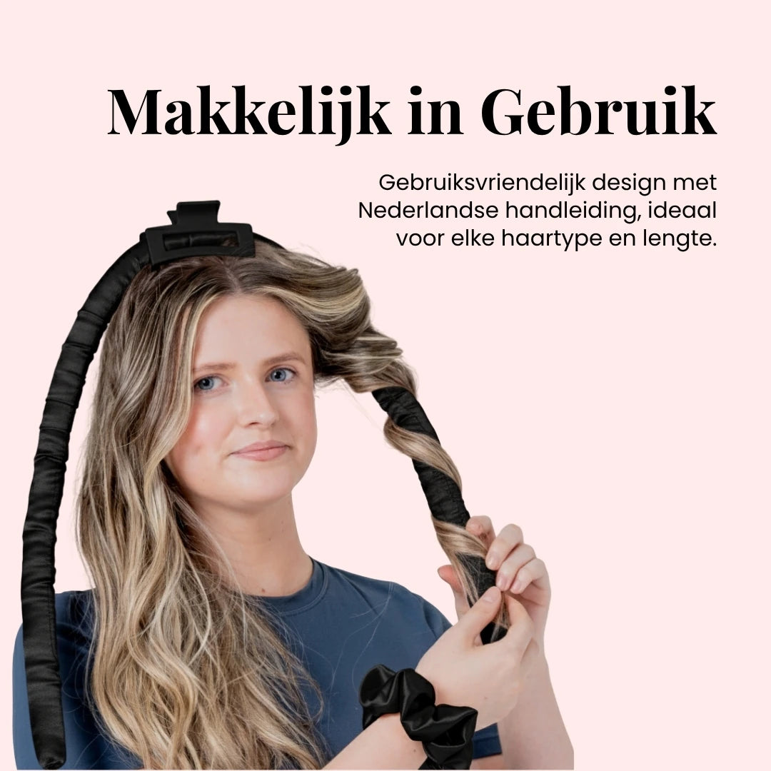 Natuurlijke volumineuze krullen creëren zonder hitte of föhn