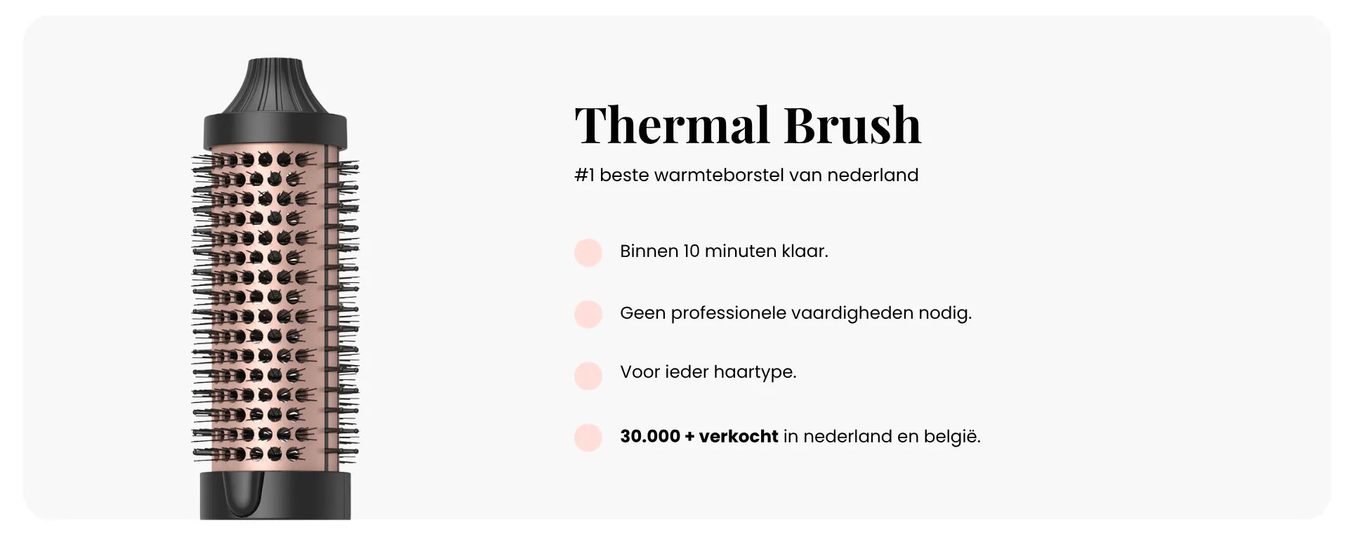Thermische föhnborstel voor pluisvrij en glanzend haar