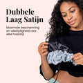 Satijnen slaapmuts dubbel verpakt voor gezonde haarverzorging in de nacht.