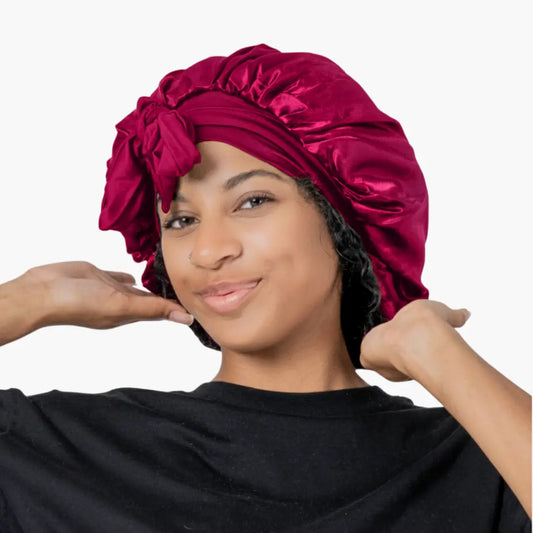 Bonnet met Striksluiting - Roze en Rood