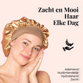 Slaapmuts satijn beschermt tegen gespleten haarpunten en dunner wordend haar