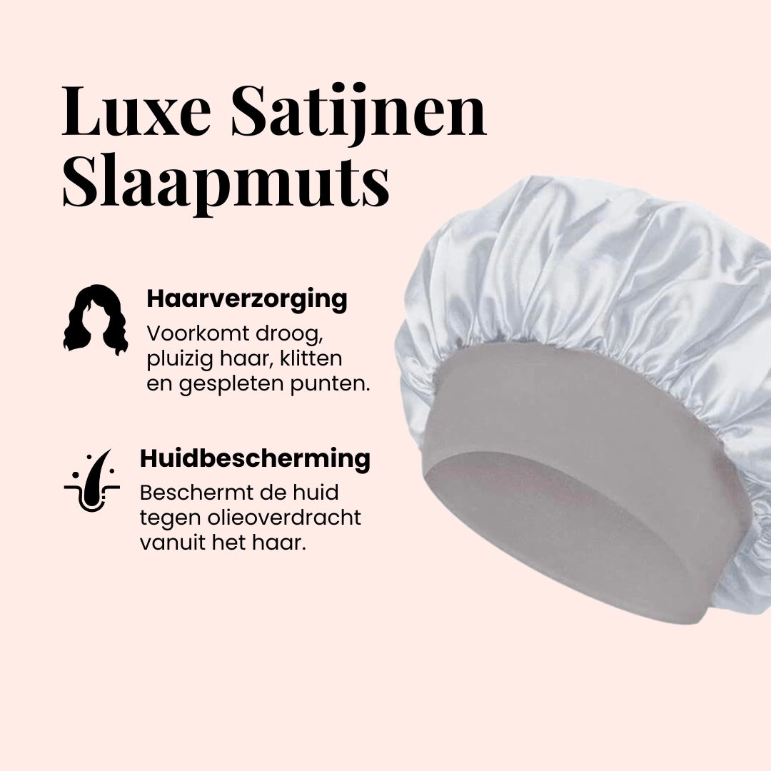 Luxe satijnen bonnet houdt kapsel mooi en voorkomt ongewenste bad hair day