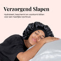 Satijnen slaapmuts beschermt tegen pluizig haar en vervelende klitten.