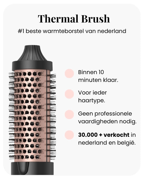 Warmteborstel met ionentechnologie voor extra glans